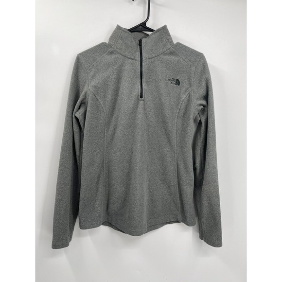 The North Face‎ Gray Quarter Zip Fleece Lightweight Women Size M - Picture 1 of 7